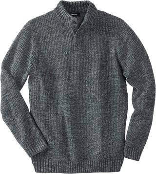 Big Men's Henley Shaker Sweater