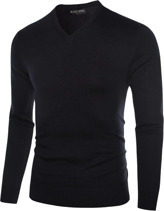 Men's Big and Tall Wool Blend V-Neck Sweater