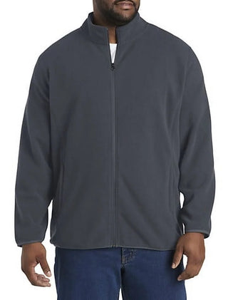 Big + Tall Essentials by  Men's Big and Tall Full-Zip Polar Fleece Jacket Navy 