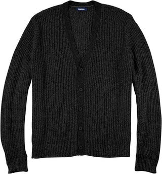 Shaker Knit V-Neck Cardigan Sweater for Big and Tall Men