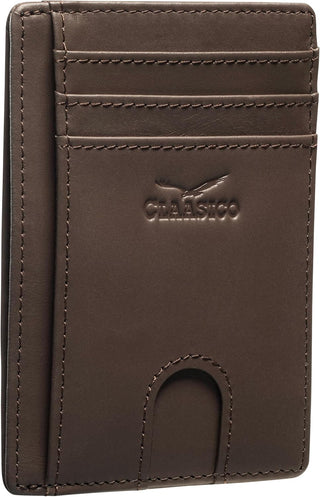 Leather Front Pocket Men's Wallet with RFID Blocking