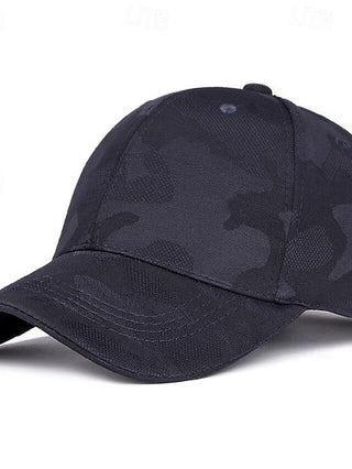 Men'S Baseball Cap Sun Hat Trucker Hat Black White Polyester Fashion Casual Street Daily Camo Plain Adjustable Sunscreen Breathable