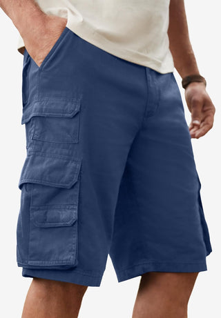 Plus Sized Men's Big & Tall Cargo Pocket Shorts