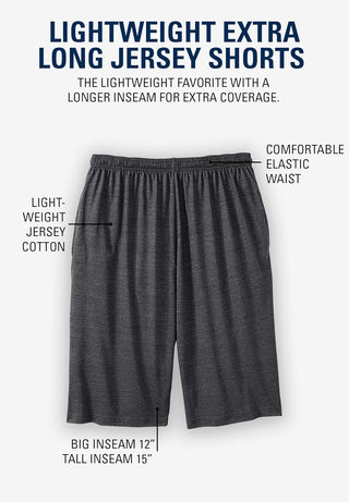 Plus Size Men's Big & Tall Extra Long Shorts