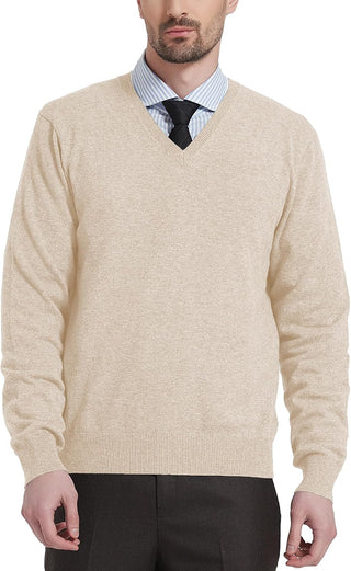 Men's Big and Tall Wool Blend V-Neck Sweater