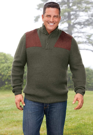 Men's Big & Tall Sweater with Mock Neck