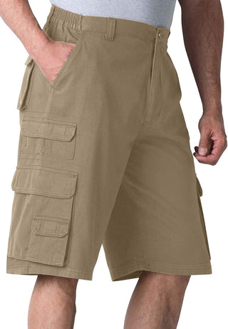 Plus Sized Men's Big & Tall Cargo Pocket Shorts