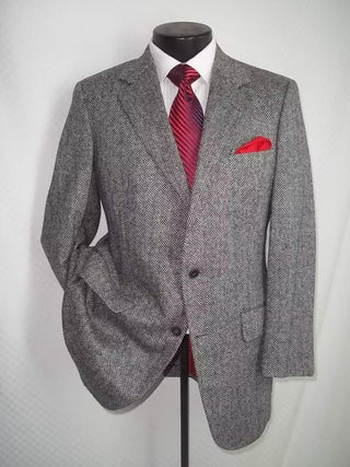 Big Men's Herringbone Tweed Blazer