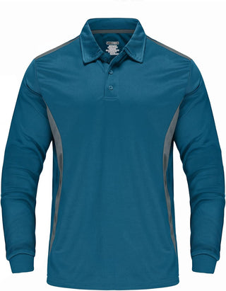 Plus Size Men's Big Golf Polo Shirts Long Sleeve