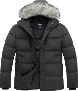 Men's Big and Tall Thicken Padded Winter Parka Coat 