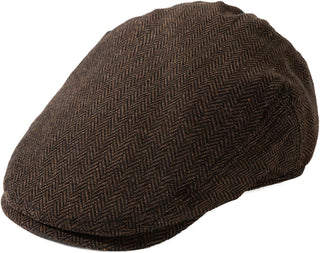 Men's Wool Tweed Newsboy Flat Cap