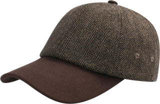 Wool Baseball Cap for Men Adjustable Tweed Hat