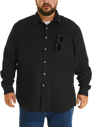 Big and Tall Men's Cotton Button down Shirt