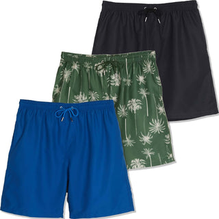 Big Men's Quick-Dry Swim Trunks- 3 pack