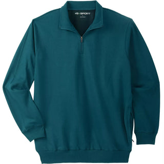 Kingsize Men'S Big & Tall Quarter Zip-Front Fleece Jacket