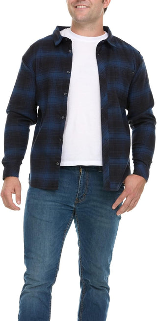 Big and Tall Plaid Flannel Shirt for Men