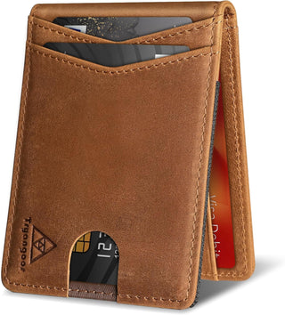 Genuine Leather Men's Wallet w/ RFID Blocking Bifold