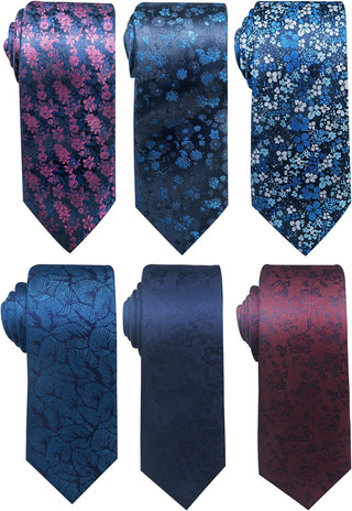 Tie for Men Necktie Woven Jacquard Neck Ties Set 6 PCS