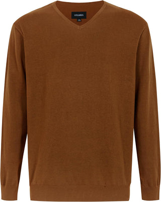 Men's Big and tall Sweater: Cotton V Neck  Pullover