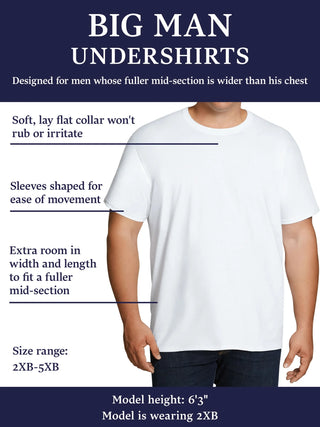 Big Men'S Crew Undershirts, 3-Pack