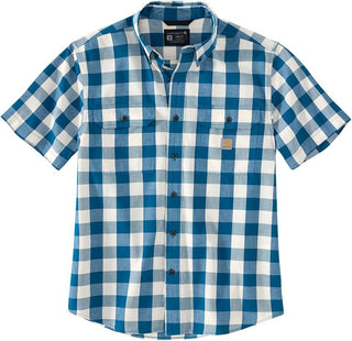 Big Men's Short-Sleeve Plaid Plus Size Shirt