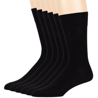 Big Mens Cotton Dress Big and Tall Soft Socks, Golden Brown, X-Large 13-15, 6 Pack