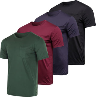 Large Men's Athletic T-Shirt - 4 Pack