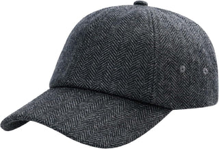 Wool Baseball Cap for Men Adjustable Tweed Hat