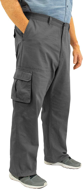 Big & Tall Men's Cargo Pants with Expandable Waist