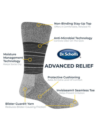 Men's Big and Tall Advanced Relief Blister Guard® Crew Socks, 3-Pack