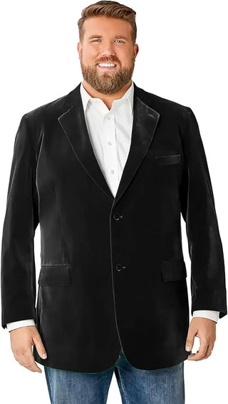 Big and Tall Velvet Blazer for Men