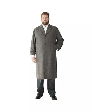 Big & Tall Wool-Blend Long Overcoat