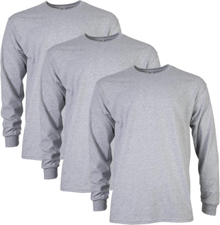 Big Men's Ultra Cotton Long Sleeve T-Shirt, Multipack