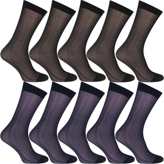 Mens Ultra Thin Dress Socks 10 Pairs