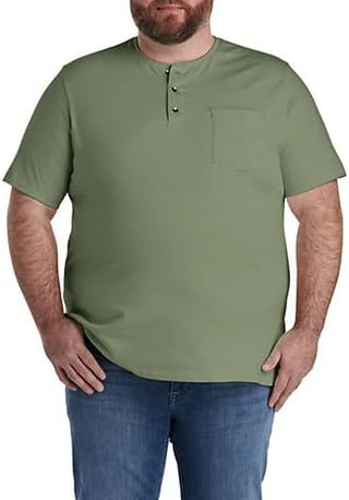 Plus Sized Men's Henley Shirt