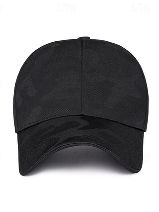 Men'S Baseball Cap Sun Hat Trucker Hat Black White Polyester Fashion Casual Street Daily Camo Plain Adjustable Sunscreen Breathable