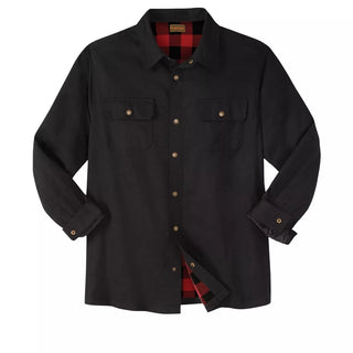 Boulder Creek by Kingsize Men'S Big & Tall Flannel-Lined Twill Shirt Jacket