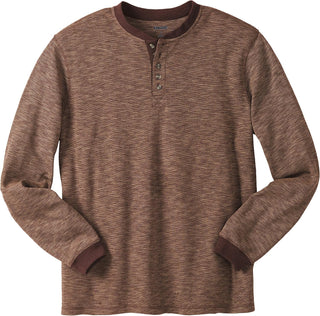 Big Men's Waffle-Knit Thermal Henley Tee