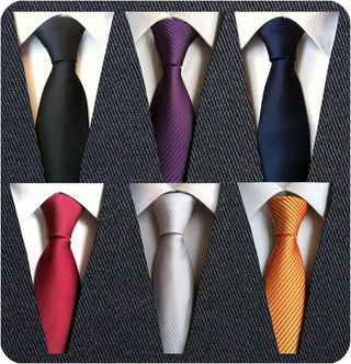 Men's Necktie Classic Silk Tie Woven Jacquard Neck Ties 6 PCS