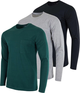 Big and Tall Long Sleeve T-Shirts: 3 Pack