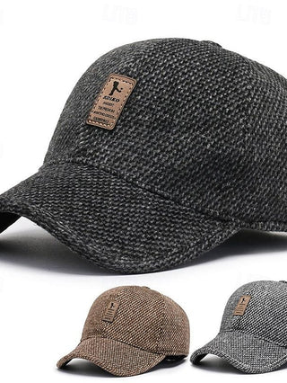 Men'S Baseball Cap Sun Hat Trucker Hat Black Coffee Polyester Fashion Casual Street Daily Plain Adjustable Sunscreen Breathable