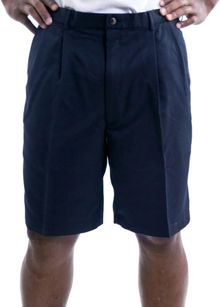 Plus Sized Men's Pleat Front Big Expandable Waistband Shorts