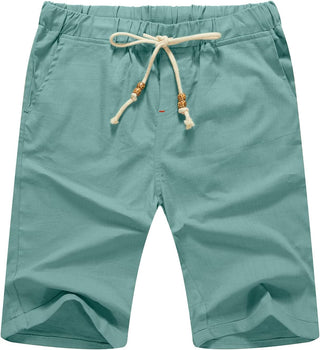 Big Men's Linen Shorts Plus Sized Drawstring Shorts