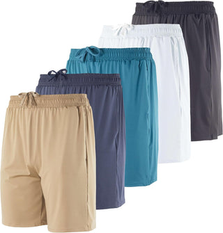  Big Men's Active Athletic Sweat Workout Shorts (5 Pack)