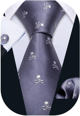 Ties for Men Designer Handkerchief Cufflink WOVEN Casual Necktie