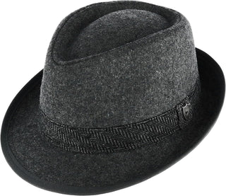 Men’s Fedora with Herringbone Band