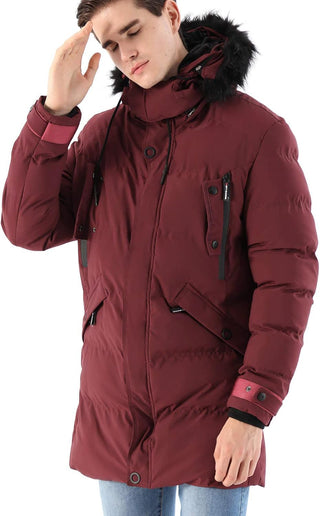 Plus Sized Men's Parka Ski Coat