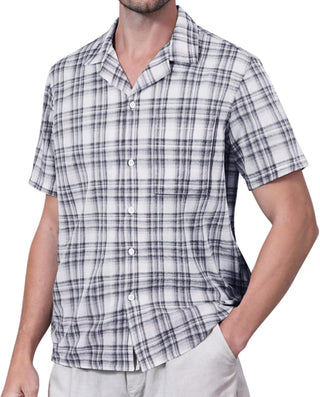 Big Men's Plaid Short Sleeve Button down Shirts