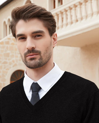 Men's Big and Tall Wool Blend V-Neck Sweater