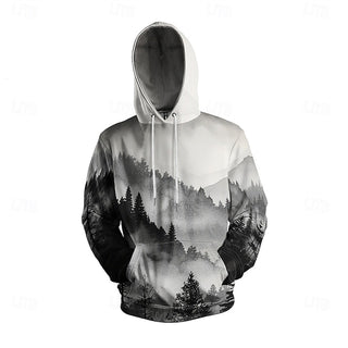 Plus Size Graphic Men's Hoodie Sweatshirt